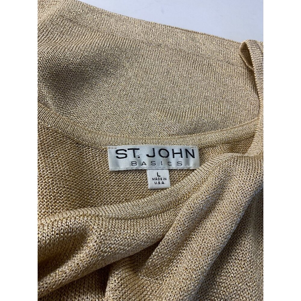 ST. JOHN Basics Metallic Knit Shell - Picture 6 of 6
